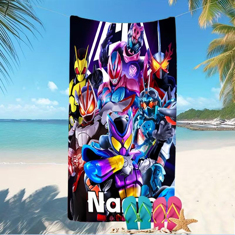 Customizable personalized beach towels Kamen Rider Decade themed designs.Suitable for the beach, yoga, sports;ideal as beach accessories