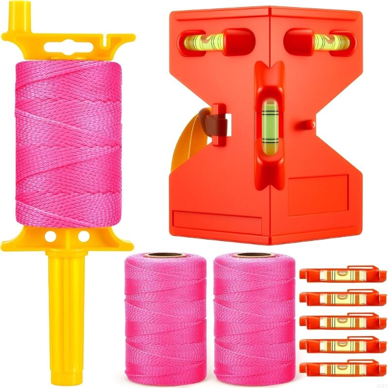 Precisions String Line Braided Construction Nylon Twine for Work Gardening Outdoor Surveying 3 Rolls Line String A0KF