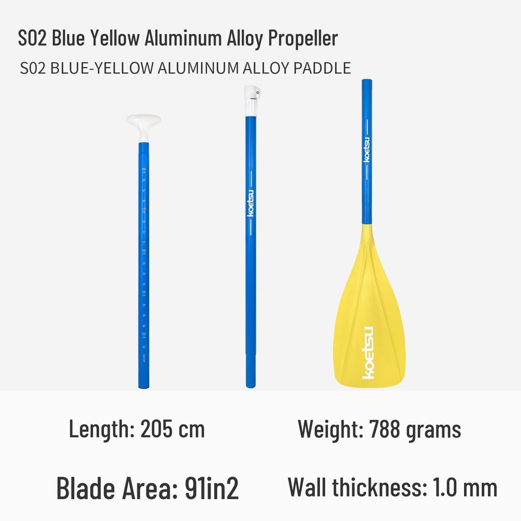 KOETSU Surf Paddleboard Dual-Use Aluminum Paddle: Single/Double Head Kayak & Paddleboard Paddle