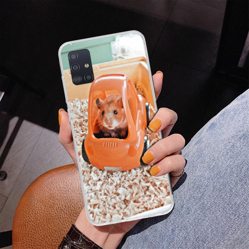 Cute Lovely Pet Hamster Phone Case For Samsung Galaxy A52 A32 A22 A12 A51 A31 A50S A30S A20S A10S Note 20 Ultra 10 Plus S10 A72