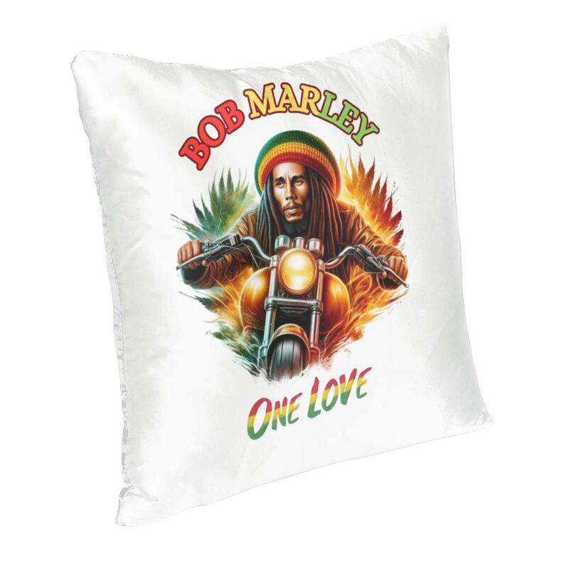Luxury Jamaica Reggae Music Bob Marley Throw Pillow Cover Home Decor Custom Square Cushion Cover 45x45 Pillowcover for Sofa