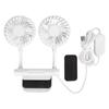 Monitor Fan 2 Heads 3 Speed Modes 6.6ft USB Cable Noiseless Space Saving Clip On Computer Fan for Family Office
