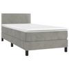 Maison Exclusive - Sommier à lattes de lit avec matelas et LED Gris clair 90x200cm