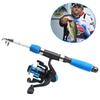 Fishing Rod and Spinning Reel Set Mini Children Carbon Fiber Rod Combo Carp Bass Rod Kit