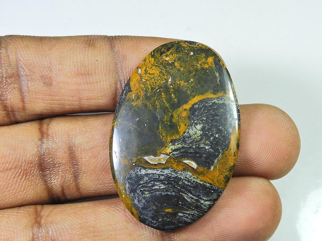 40Cts. Natural Pitersite Agate Oval Cabochon Loose Gemstone 26X41X03MM SK-943