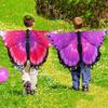 1 Stück Kinder Schmetterlingsflügel Umhang Bunt Mädchen Fee Schal Kostüm Festival Cosplay Kleid Kostüm DIY Dekor Weihnachten Halloween Geschenk