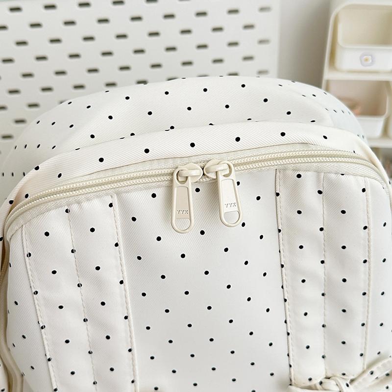 Polo Dot Printed Backpack Women's Large Capacity Backpack Student Schoolbag