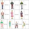 1:50 35mm Painted Human Figures, 50 Pieces, for Scenery Collection, Miniature Garden Decoration, Railway Models, Building Models, Dioramas, Educationa