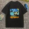 2026 Summer Children's T-Shirt Van Gogh Starry Night Print Parent-Child
