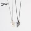 Ensemble Collier Pendentif Cœur d'Ange 1 Collier assortis pour Couple Magnétique