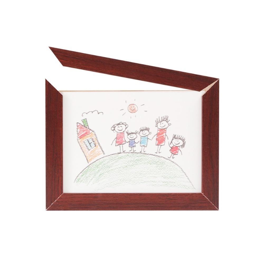 Rotatable Photo Frame Changeable Picture Frame Creative Wooden Kids Art Frame  for Kids