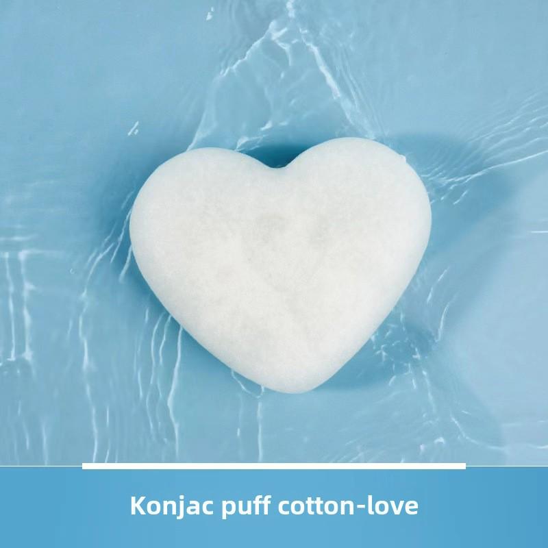 

Мультяшний очищувальний спонж з натурального конжаку, ліофілізований - ніжний до шкіри для вмивання обличчя та купання дитини. Half Circle (Random Color)