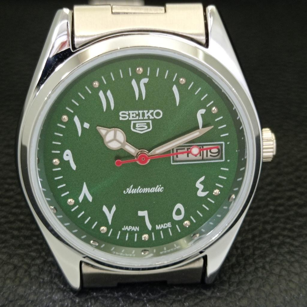 REFURBISHED SEIKO 5 AUTOMATIC 6309A VINTAGE JAPAN MENS GREEN WATCH a441281-4 Sk-a441281