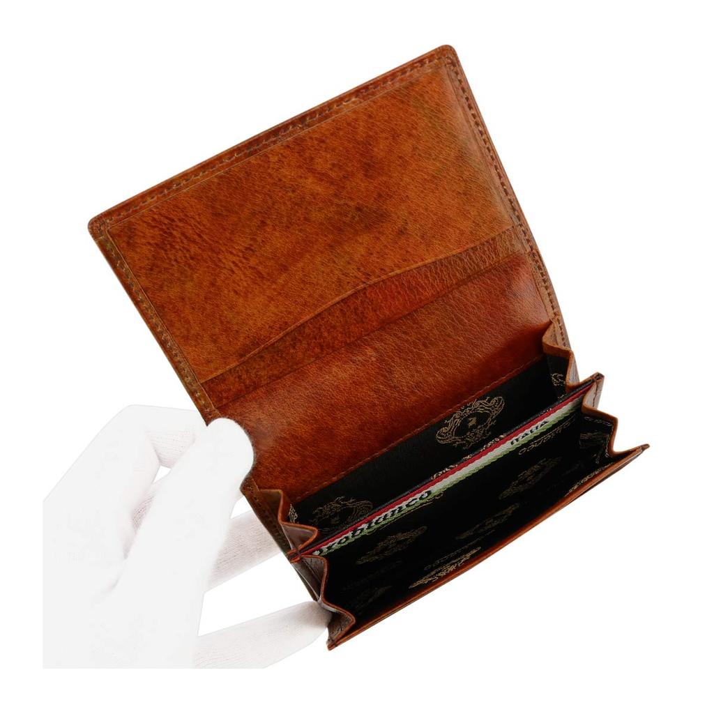 Business Card Holder Genuine Leather Patina Patina Made In Japan Cowhide Leather Black [Orobianco] Men's ORS-071309