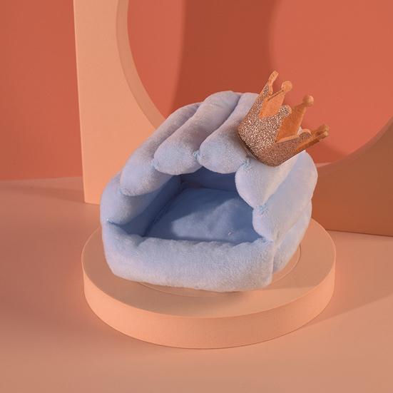 Hamster Nest Cozy Half-Pack Small Crown Design Rebound Non-deformation Warm Hamster Squirrel Parrot House for Small Pets