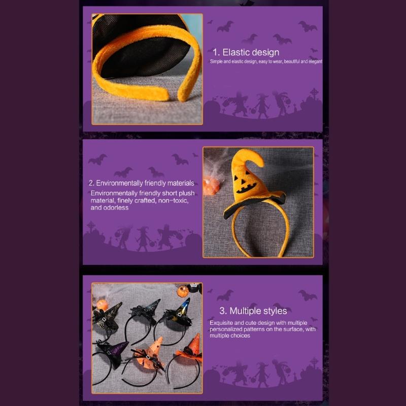 Cute Bat Wing Shape Hair Hoop Women Spa Wash Face Makeup Headband for Photoshoot Halloween Party Hair Accessories