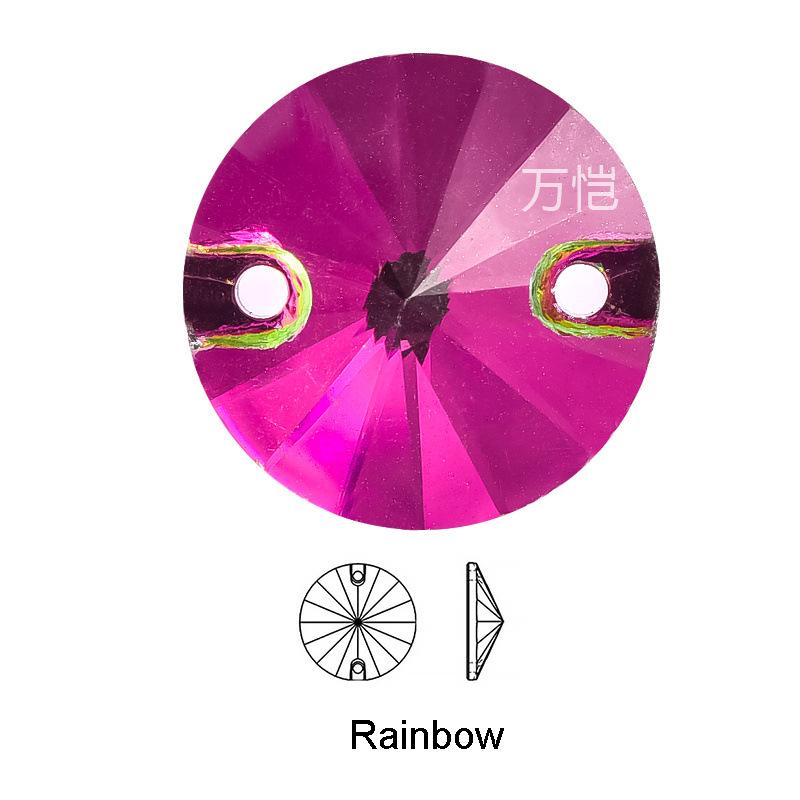 Diy Crystal Glass Hand Sewn Drill Round Clothing Wedding Dress Creative Jewelry Accessories Satellite Hand Sewn Drill
