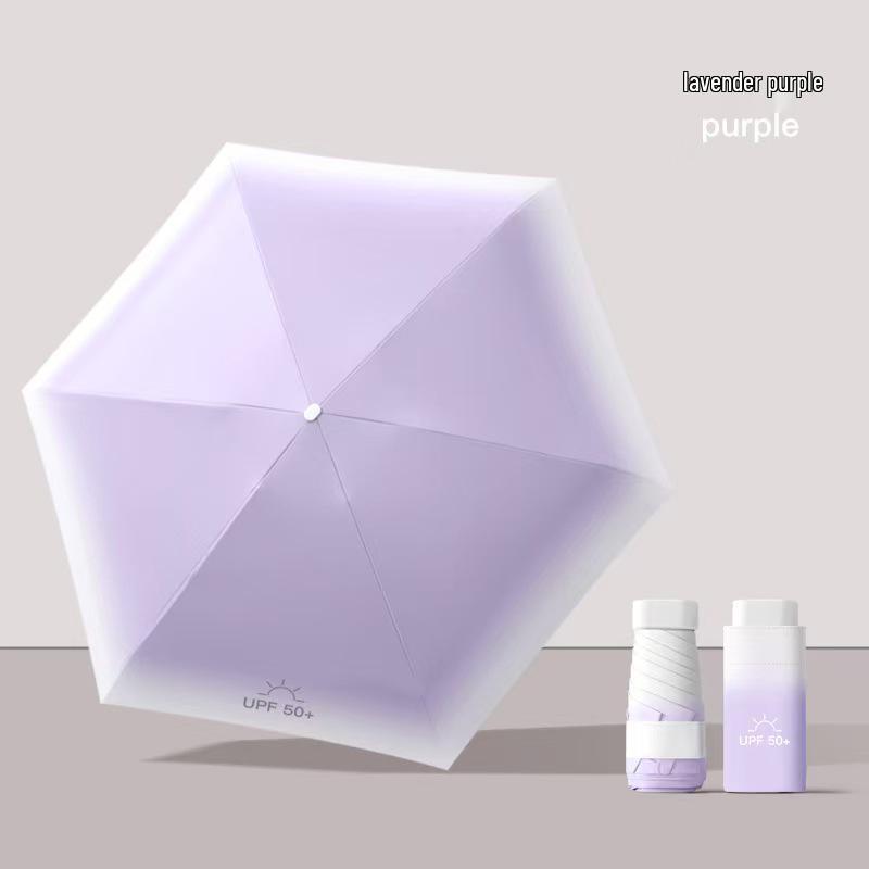 Compact UV Protection Mini Umbrella: Sun and Rain Shield for Students