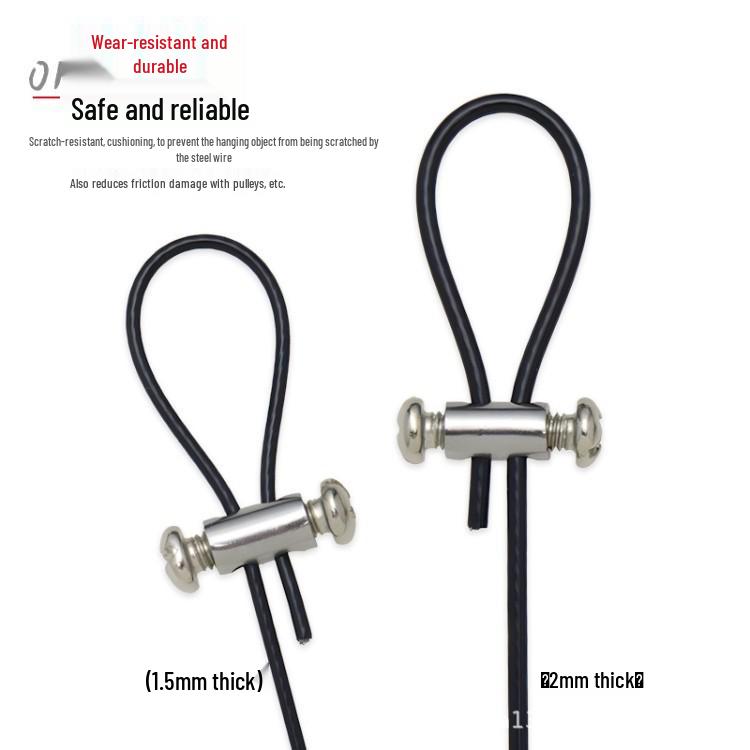 Adjustable Steel Wire Rope Lock for Hanging Lamps - Fastener Accessories and Buckles
