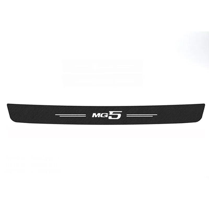 for MG 5 MG5 Logo Car Door Sill Protector Plate Rear Trunk Bumper Strips Threshold Stickers Anti Scratch Covers xus1