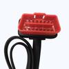 OBD2 Extension Cable 16 Pin Male To Female 0.6M 8 Core Flat Right Angle Automotive Diagnostic
