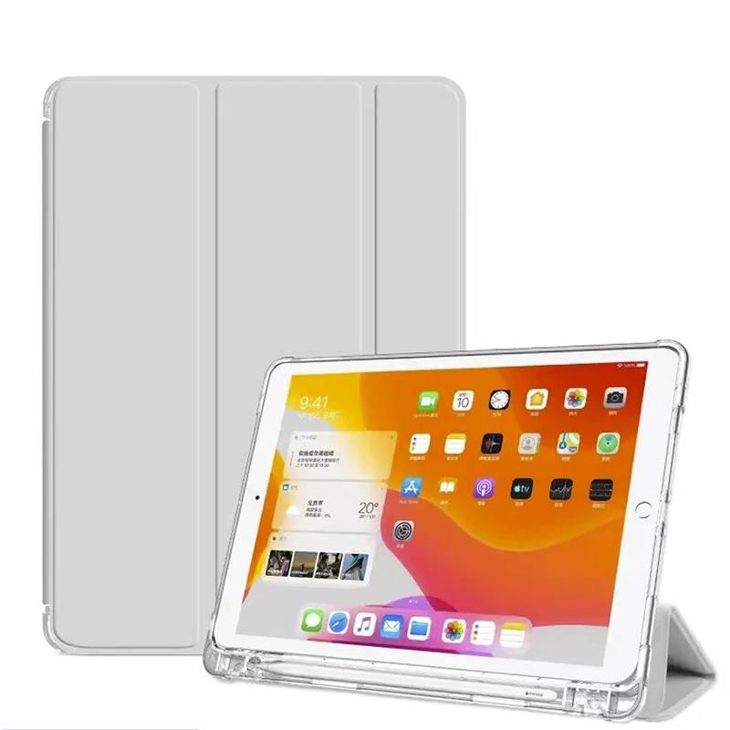 Pouzdro na stůl pro iPad Air 4 5 2022 10.2 8. 9.7 Kryt s držákem na tužku Průhledný průhledný zadní kryt 10.5 Pro 11