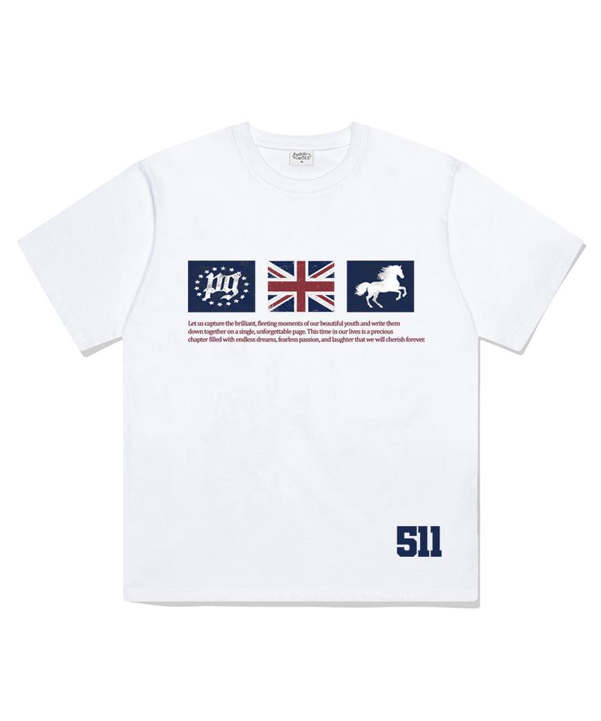 PAGESIISII Pg Star Printed Short Sleeve T-Shirt Gray