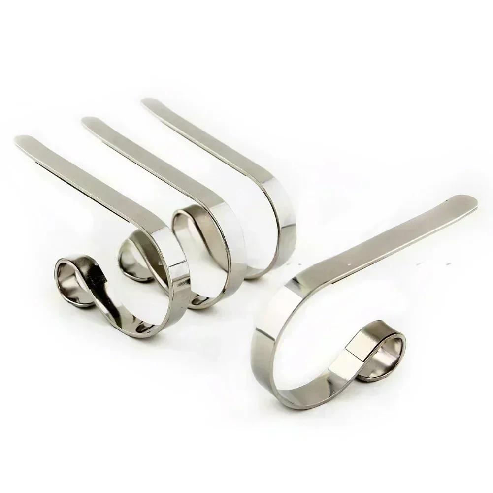 Metal Stocking Holders for Fireplace For Mantle Adjustable Fit Holds Heavy Stockings Scratch Installation No Tools Needed