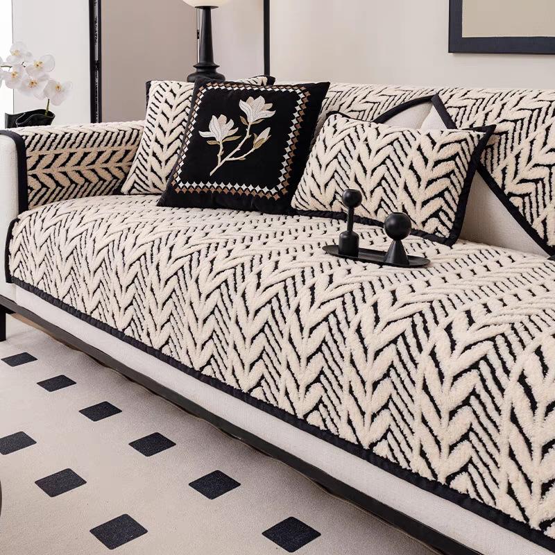 1PC Fall/Winter Soft Sofa Cushion Sofa Cover Slipcover, Suitable for 1-4 Seater and Split Sofa - The Perfect Home Decor Gift, Retro Style