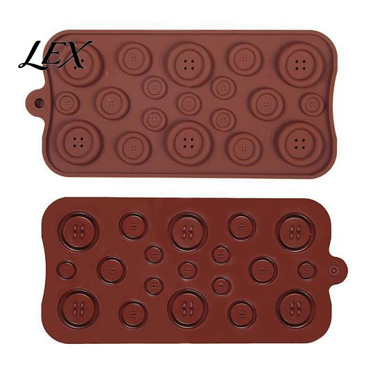 Cookie Decorating Molds 19-Hole Silicone Button Molds, Three Sizes DIY Cake Tray, Handmade Candy Flexible Easy Release Baking Gadgets for Chocolate