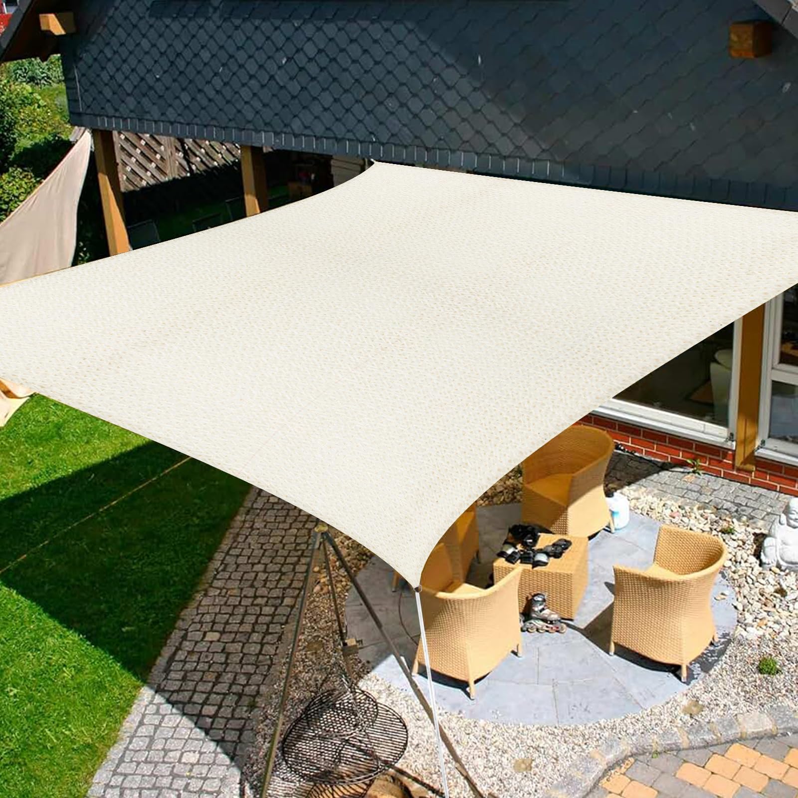 

SUNNY GUARD Sunshade, 2.5x3m, Ivory, Square Sunshade