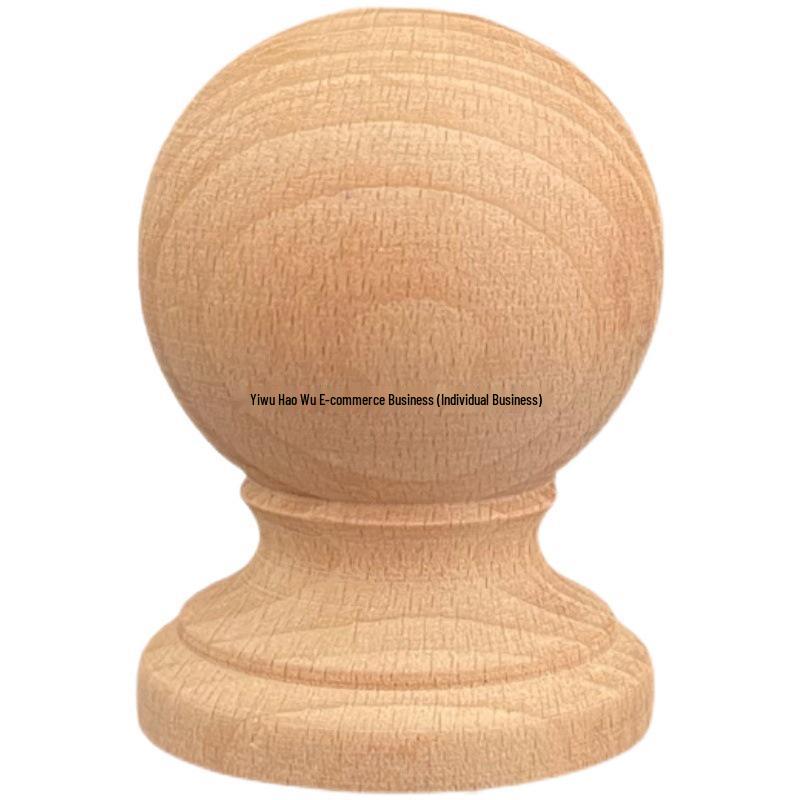 Europese Massief Houten Bedstijl Kop - Decoratieve Gesneden Houten Bol voor Meubels en Balustrades