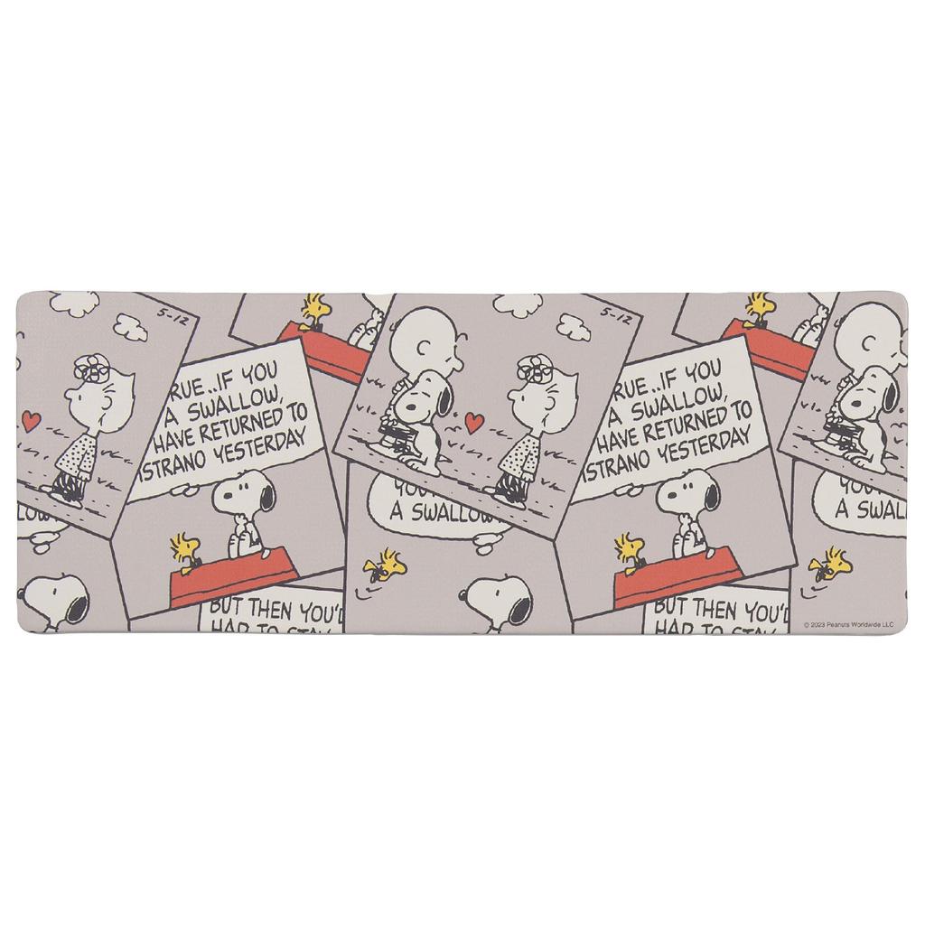 Senko Snoopy Cute Comic Wipeable PVC Kitchen 45 x 120 Character Snoopy 72061 Mat, Approx. cm, Gray,