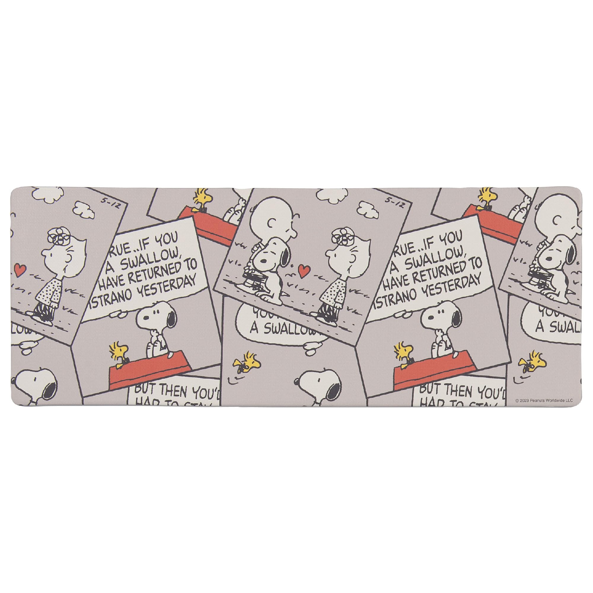 

Senko Snoopy Cute Comic Wipeable PVC Kitchen 45 x 120 Character Snoopy 72061 Mat, Approx. cm, Gray,