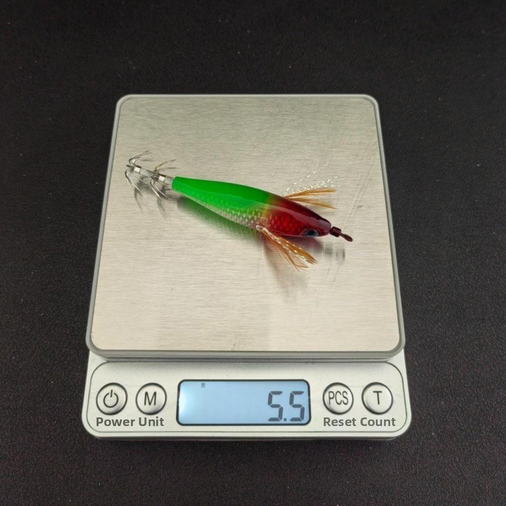 5pcs UV Tinsel Squid Jig Lure 5Pcs Per Set Saltwater Squid Lure Sharp Eging Bait  Saltwater Fishing