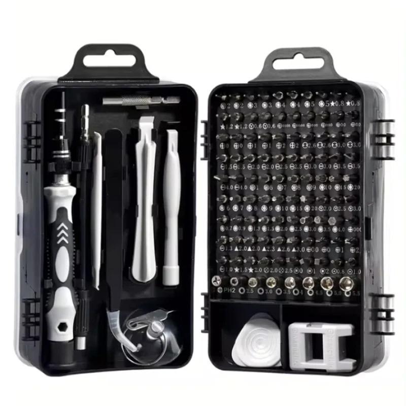 

Набор магнитных бит для отвертки 115 шт./лот Прецизионный многофункциональный ручной инструмент Torx Шестигранные отвертки для инструментов для ремонта компьютеров и телефонов Ящики для инструментов чёрный