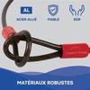 EVEREST FITNESS Universal Loop Cable Length 76cm-200cm-500cm – Plastic Coated Steel Cable – Steel Cable For34
