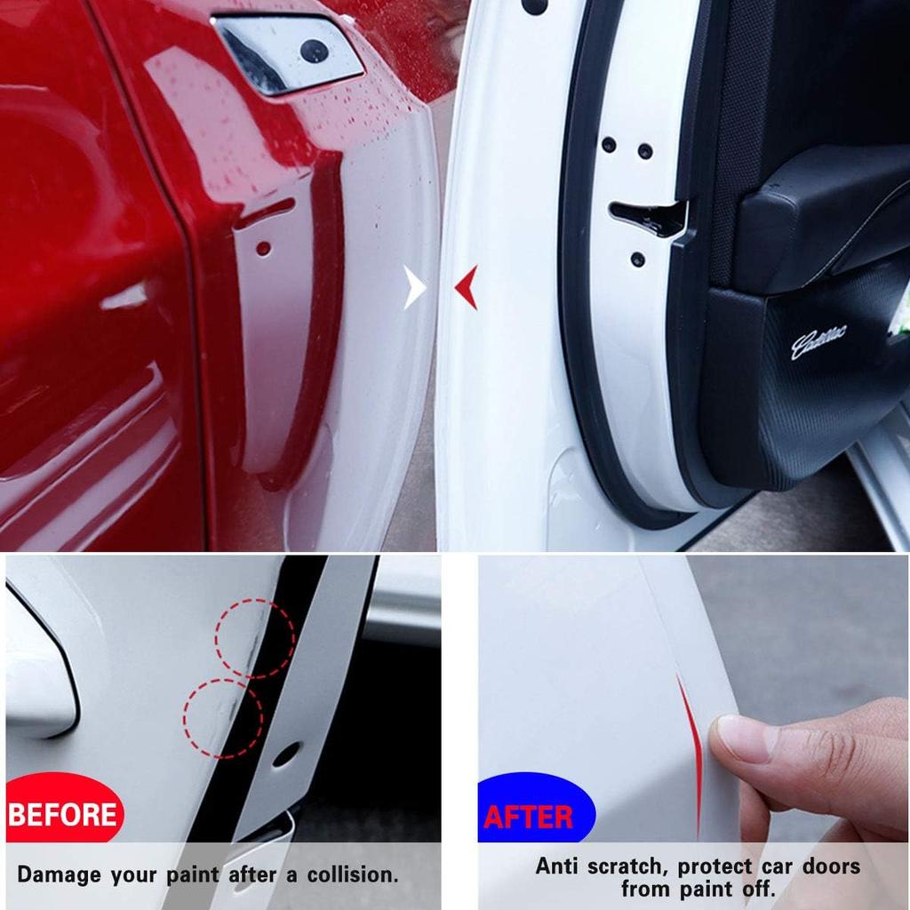 ToLanbbt Car Door Edge Guard Invisible Automotive Door Sill Guard Protectors Anti-Scratch Adhesive Tape Waterproof Strips For Car Door Edge