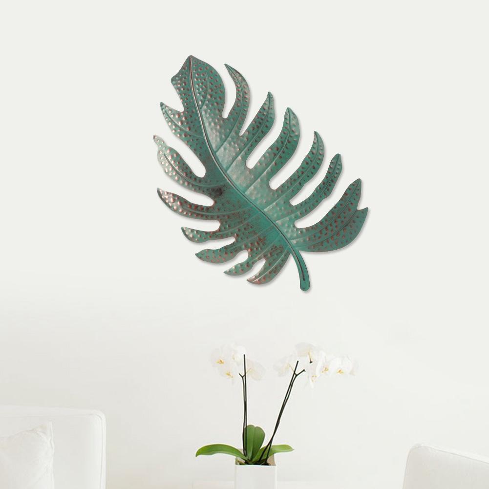 Wandbehang Eisen Simulierter Blauer Blatt Schmuck Kunsthandwerk für Heim Innenwanddekoration