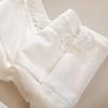 Women's Linen Lace Patchwork Wide Leg Pants