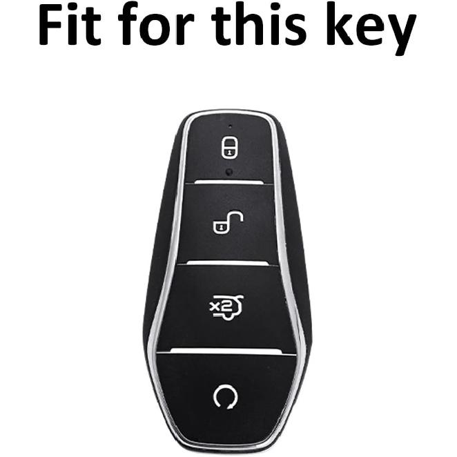 Soft TPU Car Key Case Cover, for BYD Han Ev Tang Dm/Qin Plus/Song Pro/MAX/Yuan Buckle Auto Shell Fob Keychain Accessories