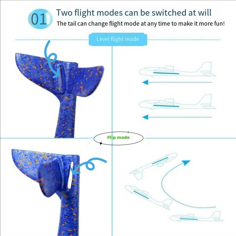 Outdoor family Foam aircraft Ultralight sport hand throwing model airplane children throwing gliders Youth Emotional exchange