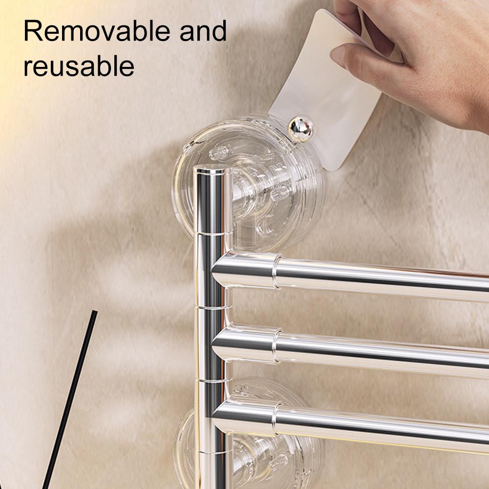 Transparent Towel Rack with 180 Degree Rotation for Small Bathroom Solutions