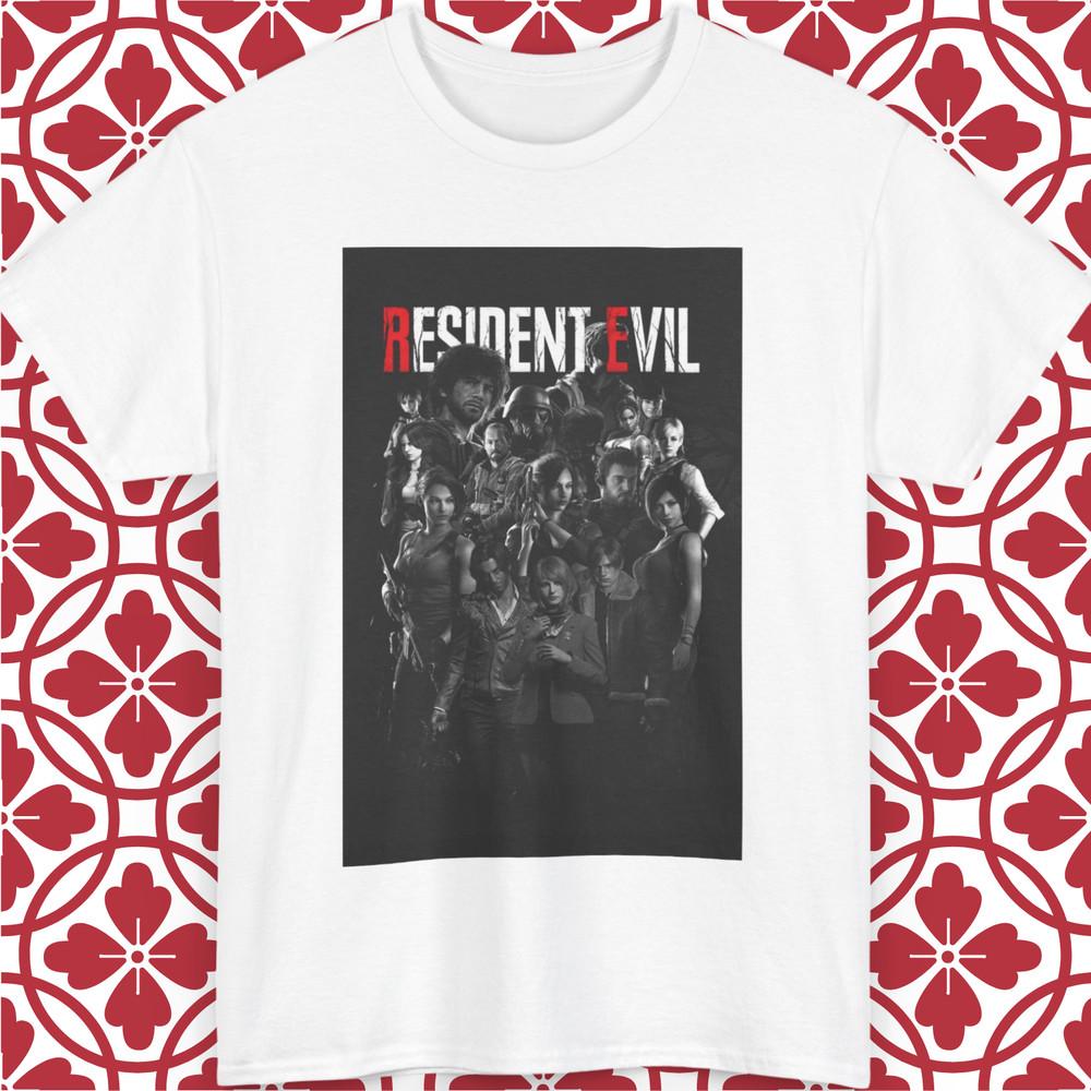Resident Evil T-Shirt Umbrella Capcom Retro Ada Claire Jill Unisex Gift S-5XL