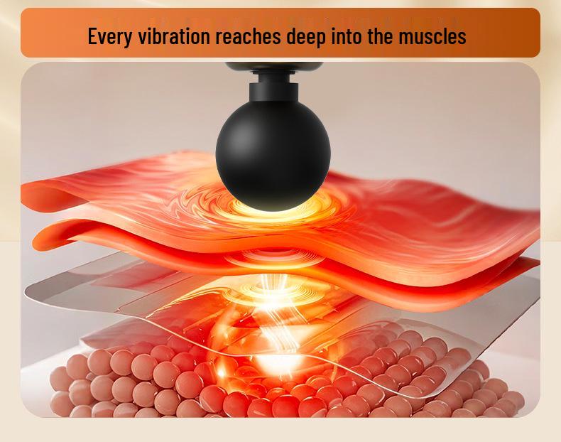 Curved Long-Handle Fascia Gun Massager for Neck, Shoulder, Waist, and Back