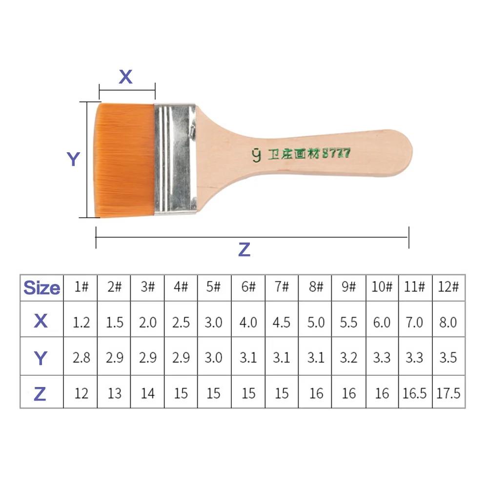 12pcs BBQ Grill Brush Memory Nylon Paint Brushes Set for Acrylic Oil Drawing Watercolor Wooden Painting Brush Tools Art Supplies