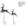 Waterproof Garden Stake 2Pcs/Set Christmas Elk Stake, Black Reindeer Silhouette Yard Art, Holiday Decorative Stakes Deer Flower Bed Sign for