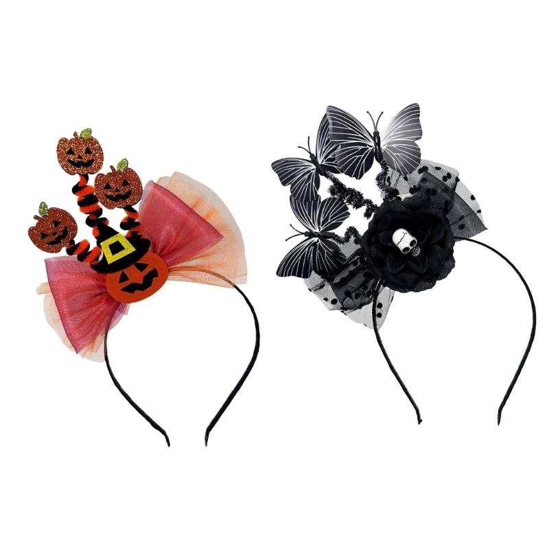 Gothic Bat Devil Hairband Soft Elastic Headwear Hair Hoop For Costume Event Themed Gatherings