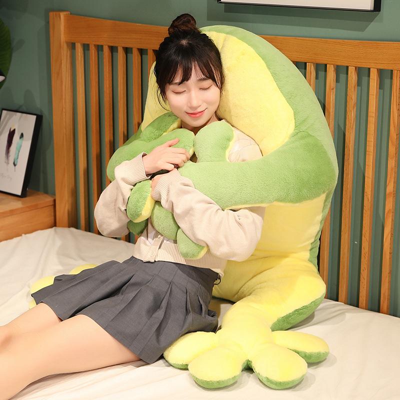 6080100Cm Lovely Giant Frog Plush Toys Funny Frog Mat Stuffed Soft Animal Pillow Cushion Creative Home Decoration Gift