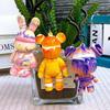 Fluid Bear DIY Keychain Fluid Bear Children's Graffiti Material Pack Keychain Violent Bear White Embryo Acrilic Paint Toy Making